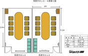 市民サロン3・4の平面図