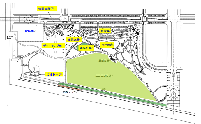 総合公園　施設の案内地図