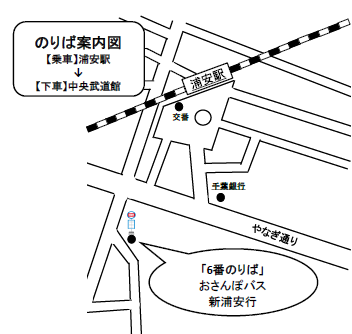 浦安駅　バスのりば　案内図