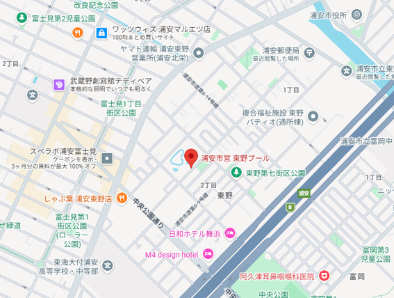 東野プール周辺地図