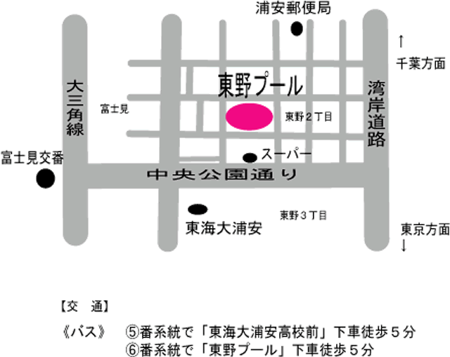 東野プール周辺地図